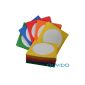 100 Colorful paper envelopes with transparent viewing window