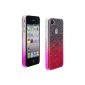 Hard case kwmobile® raindrops Motif for iPhone 4 / 4S Fuchsia (Wireless Phone Accessory)