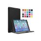 MoKo Apple iPad Air Cover Case - Slim-Fit Multi-angle Folio Cover for iPad 5 Air (5th Gen) Tactile Retina 9.7-inch tablet, black (with Smart Cover Auto Wake / Sleep) (Electronics)