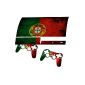 Flags Portugal 1, Map of the World, Protection Skin Sticker Vinyl Decal Skin Sticker with Colourful Patterns and Leather Effect for PS3 Play Station 3 Fat Game Console with two Controllers.  (Electronic devices)