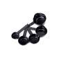 5 pieces Black measuring cup measure (household goods)