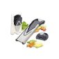 6S60050 Cup vegetables and fruits V6 (including 2 slices for cutting plates and knives plates of 3.5mm and 7mm) together with its security push, black / silver (Black) (Kitchen)
