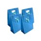 Bag Bag Gift Bag BLUE CYAN - LOT 4 - PVC Tearproof with Node - Closing Scratch Bag Self Adhesive - Baptism Wedding Anniversary Christmas Valentine ... BLUE CYAN (Office Supplies)