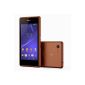 E3 Sony Xperia Smartphone Unlocked 4G (Screen: 4.5 inch - 4GB - Single SIM - Android 4.4 KitKat) Brown (Electronics)