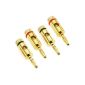 deleyCON 4x banana plugs / adapters for speaker cable to 5.5mm - stereo set (4 pieces) - for 2 boxes (electronics)