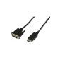 HQ CABLE-572-1.8 Cable Display port to DVI M / M 1.8m (accessory)