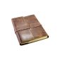 A5 diary Creoly dark brown leather with hand made rechargeable attaches to crosshead (15cm x 20cm) (Office Supplies)