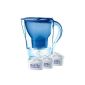 Brita water filters Marella Cool, blue, starter package including 3 cartridges (household goods)
