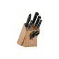 Zwilling Professional S knife block, bamboo, 7 pcs., 320 x 115 x 290 mm (Stainless special steel, twin special formula steel, riveted, full tang, plastic bowls) black (household goods)