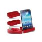 Spyrox (Red) Samsung Galaxy Grand 2 G7102 Micro USB Dock Desktop Charging Stand & Mount Micro USB laptop / PC Data Sync Charging Cable (Clothing)