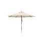 anndora® umbrella Garden Umbrella Market Umbrella 3 m around water repellent - with wind roof Natural (garden products)