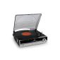 Auna Platinum Turns Vinyl Compact with cover (2 speeds: 33 rpm 45 rpm, built-in speakers) (Germany Import) (Accessory)