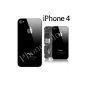 Black glass back shell High Quality Replacement for Iphone 4 with complete pre-assembled chassis (Electronics)