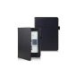 Folio Leather Case Cover with Sleep Mode For KOBO AURA H2O 6.8 "(NOT fit KOBO AURA HD 6.8" or KOBO AURA 6) - Black (Electronics)