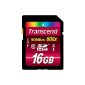 Transcend Ultimate Speed ​​SDHC Class 10 UHS-1 16GB Memory Card (up to 90MB / s Read) (Personal Computers)