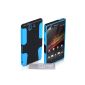 Yousave Accessories Hard Case silicone gel Sony Xperia Z Blue / Black (Accessory)