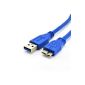 Binair Systems - USB 3.0 cable - length 500 cm (5m) - Male to Micro B (AM to Micro B) - braided sleeving - Protection against corrosion - Professional Quality (Electronics)