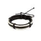Dondon men's leather bracelet braided cords or with (Textiles)