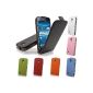 iStyle leather bag phone Flip Case Schutzh ¹lle Bumper H ¹lle f ¹r Samsung Galaxy S4 Blue (Misc.)