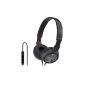 Sony DR-ZX301 headphones with integrated remote control for iPod / iPhone / iPad Black (Electronics)