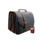 Baron of MALTZAHN Large briefcase with laptop compartment MANITU brown Western-leather, incl. FREE Leather Care (textiles)