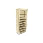 Relaxdays 10018856_127 Foldable shoe cabinet with 9 Beige Fabric Shelves (Kitchen)