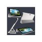 IVSO® Slim Smart Cover Case for ASUS Smart Pad MeMO ME301T Tablet (White) (Electronics)
