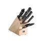 CS Cooking Systems knife holder, knife block premium quality forged knife block, 8-piece Knife Set (Kitchen)
