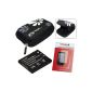 3in1 set for Sony Cybershot DSC-WX300 / WX350 DSC --- Hardcase camera bag (black / white) + battery (NP-BX1 identical) + telstar® Screen Protector (Electronics)