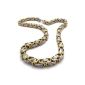 Konov jewelry men's chain, stainless steel chain necklace Biker King, Gold Silver, 8mm width, length 55cm (jewelry)