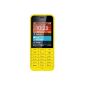 Nokia A00017885 220 DS Dual-SIM mobile phone (6.1 cm (2.4 inch) display, 2 megapixel camera, Micro-USB, Bluetooth 3.0) yellow (Electronics)