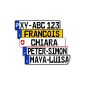 Licence Plate Sticker - With Name / Own Words (Toys)