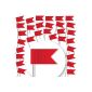30 pieces flags - red - Boundary Flags for Wall & World Map Maps (household goods)
