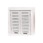 Furniture 'MIAMI' wall unit with 2 door and wooden shelf - White