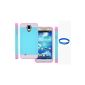 TUFF glittering rhinestone 3D Premium Silicone Case Cover Hard Case Protection Cover for Samsung Galaxy S4 i9190 i9192 i9195 Mini Blue, White + Pink Pink (Electronics)