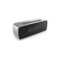 Aukey® MUSE Bluetooth Portable Speaker / Portable Speaker Bluetooth Wireless Speaker Mobile Mini Boombox stereo, 10 hours of playback, dual speaker 10W, complete, High-Def.  Sound Speaker System Built in Mic, 3.5mm AUX port, rechargeable battery for all Bluetooth enabled devices (SK-M2, Silver) (Electronics)