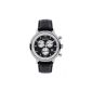 Gigandet CLASSICO Men's Chronograph - watch with date display and black leather strap - 50m / 5bar waterproof - Black / Silver dial - G6-003 (clock)