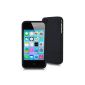 CaseCrown Slash Glider Mat Sleeve (Black) for Apple iPhone 4 / 4S - Includes screen protector (Wireless Phone Accessory)