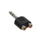 InLine Audio Adapter, 6.3 mm jack plug to 2x RCA jack, stereo (Electronics)