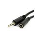 3.5 mm Stereo Jack Female Extension Cable To Headphone extension cord 3 m (Electronics)