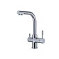 Kitchen sink tap 3-way-faucet sink faucet freely pivotable incl. Hose