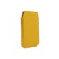 Yellow faux leather cell phone pocket smartphone for Nokia Lumia 610 625 710 800 900 920 (Electronics)