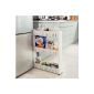 SoBuy FRG40-W Shelf / closet alcove, Kitchen Cabinets, Storage Cart, Storage Cabinet with casters, Kitchen shelf, rolling bathroom, 3 floors, White