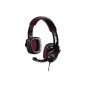 Hama PC Gaming Headset Firestarter, stereo, with volume control and mute button on the cable, cable length 2 m, black / red (Accessories)