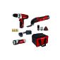 Einhell Tool Set RT-12 TK Li Kit, 12V cordless drill, multi-tool and LED flashlight, extensive accessories, carrying case (tool)