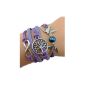 Infinity bracelet Tree of Life and Pearl Dove / Infinity / One Direction / Love - Purple / Silver (Jewelry)