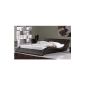 Upholstered bed, imitation leather bed R0M 180x200 cm brown synthetic leather
