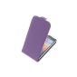 Case for Samsung Galaxy Mini S5 Premium Flip Faux Leather Case Cover Vegan Gift Purple (Electronics)