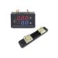 DROK® LED Digital Voltage Measurement Current DC 0-100V / 50A Amps Voltmeter Red / Blue Dual Display (Electronics)
