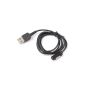 tinxi® magnetic charging cable USB cable adapter for Sony Xperia XL39H, L39H (Z1 Honami) MINI Z1, Z2, Z3, Z2 Tablet in Black 1m (Electronics)
